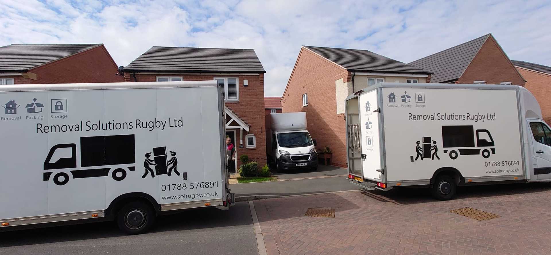 Couple in removal van